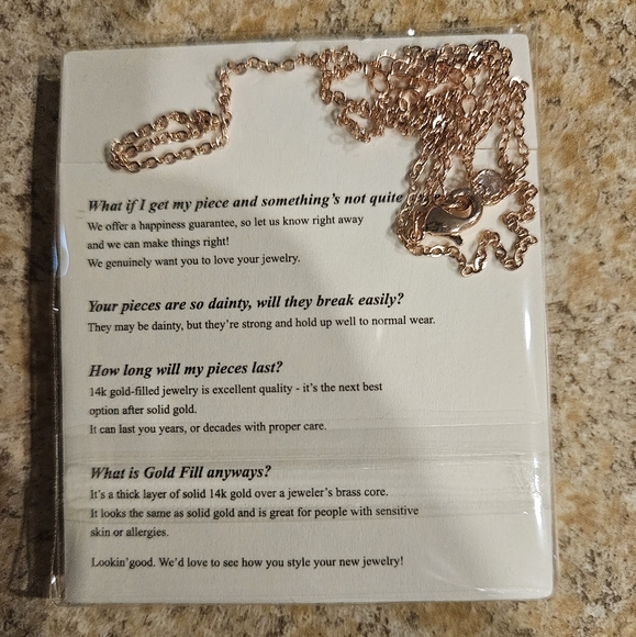 VACRONA Dainty Rose Gold Lock Necklace 18K Gold Plated Padlock - Picture 5 of 6